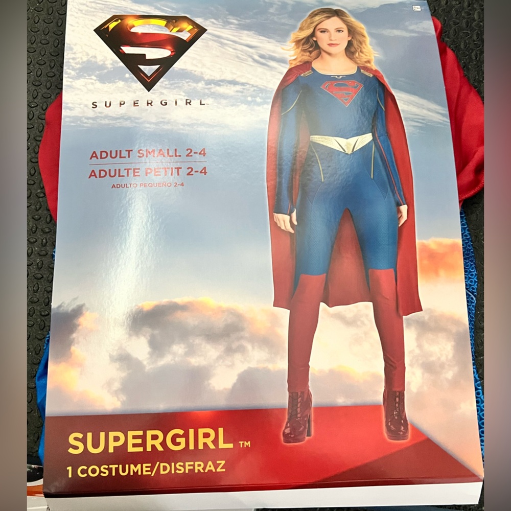 Supergirl Costume with Red Cape adult Small